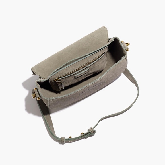 Madewell The Elsewhere Tie Saddlebag in Suede - Picture 3 of 9
